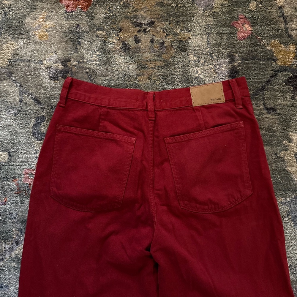 Madewell Straight-Leg Jeans in Deep Red - Picture 3 of 3